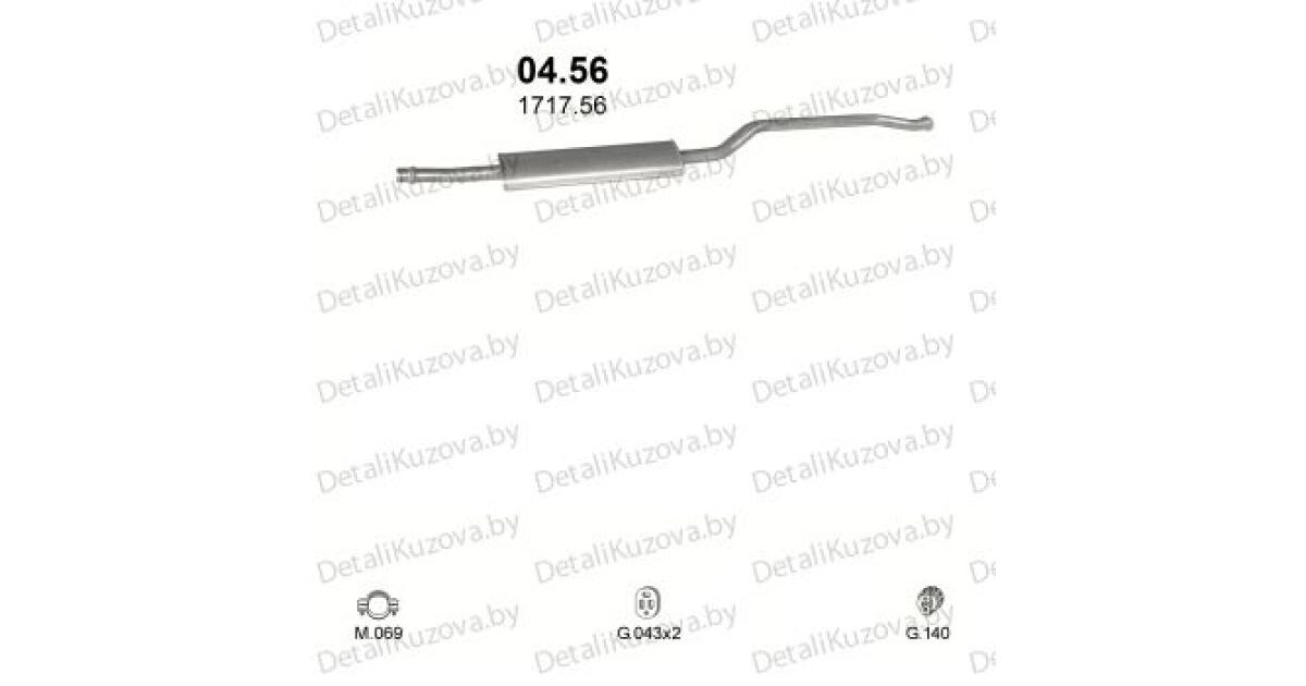 Купить глушитель Citroen Xantia 2.0-2.0i 16V 93-01 04.56 171756 в