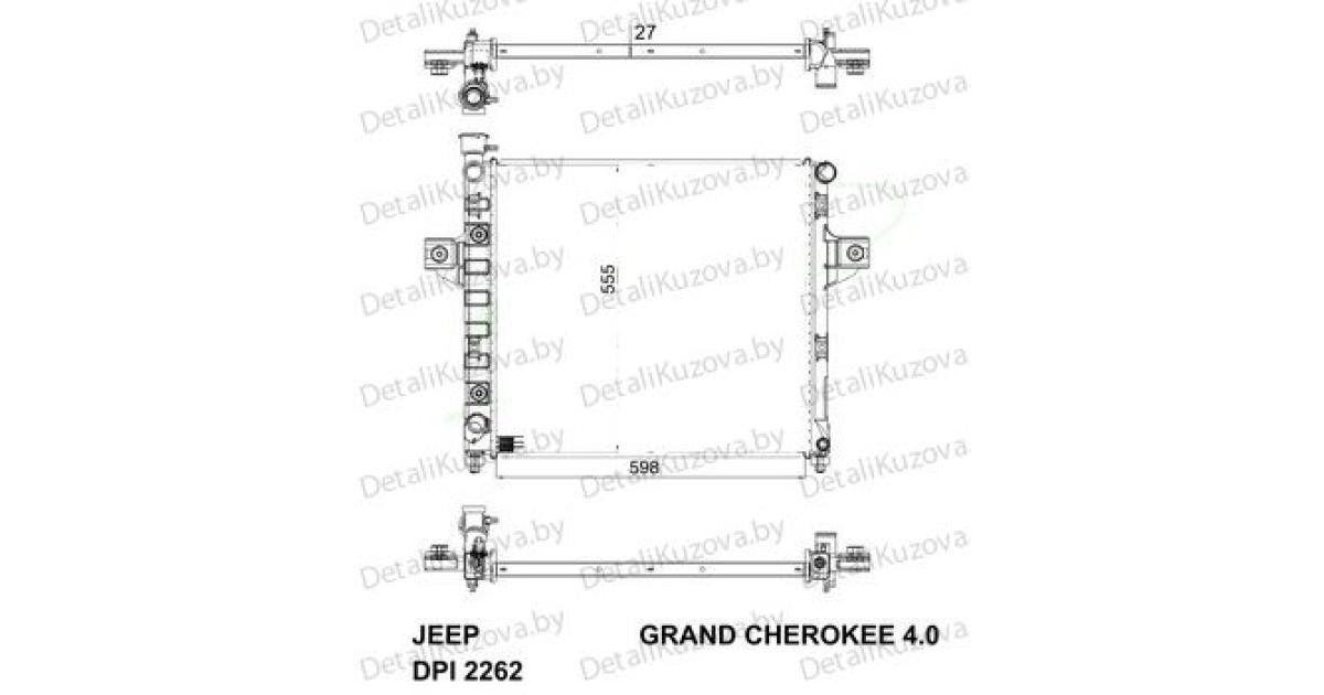 Купить радиатор JEEP GRAND CHEROKEE, 99 - 04 RA61009Q 52079428 в Минске ...