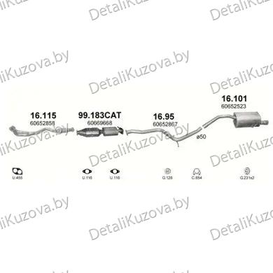 ГЛУШИТЕЛЬ ALFA ROMEO 156 (932), 03 - 07