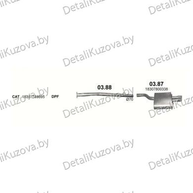 Купить глушитель BMW 5 (E60/E61), 02 - 10