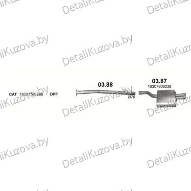 ГЛУШИТЕЛЬ BMW 5 (E60/E61), 02 - 10
