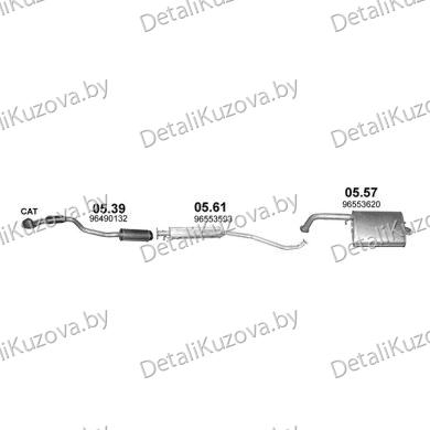 Купить глушитель CHEVROLET LACETTI 1.4, 1.6, 1.8 