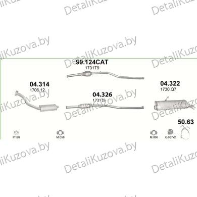 Купить глушитель CITROEN BERLINGO 1.9 D