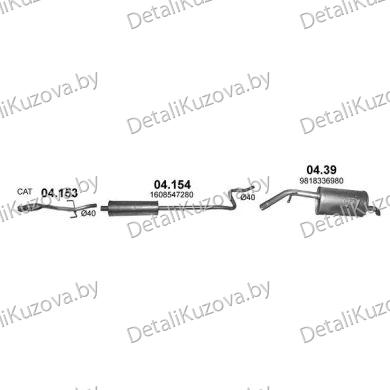 Купить глушитель CITROEN C3 (III), 16 -