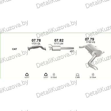 Купить глушитель CITROEN JUMPER III 2.2 HDi