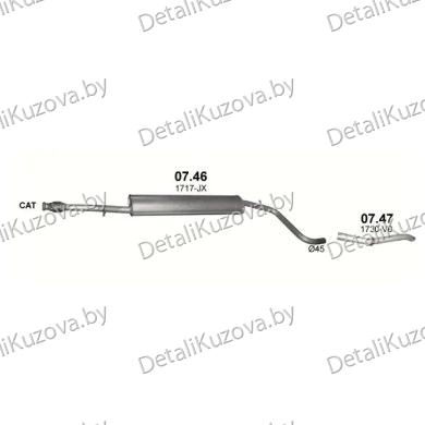 Купить глушитель CITROEN NEMO (I), 07 - 17