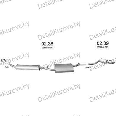 Купить глушитель DACIA DUSTER (I), 10 - 17