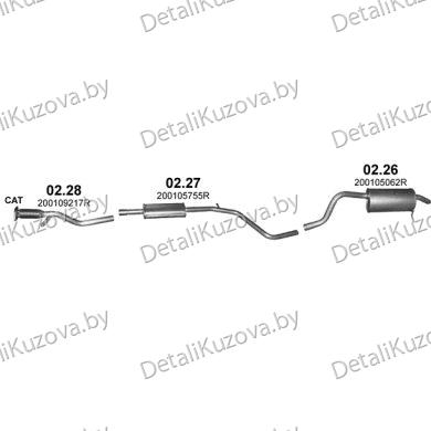 ГЛУШИТЕЛЬ DACIA LOGAN