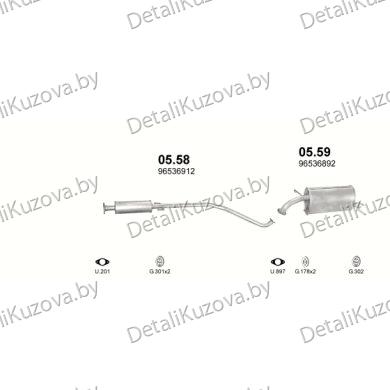 ГЛУШИТЕЛЬ DAEWOO KALOS
