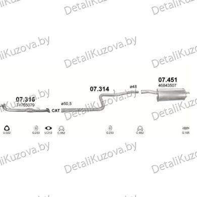 ГЛУШИТЕЛЬ FIAT DOBLO 1.9D