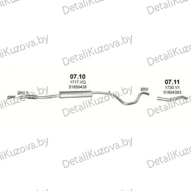Купить глушитель FIAT FIORINO (III), 07 - 22