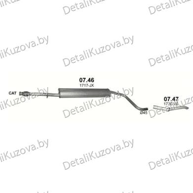 Купить глушитель FIAT FIORINO (III), 07 - 22