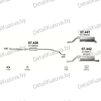 Купить глушитель FIAT PUNTO GRANDE, 05-12