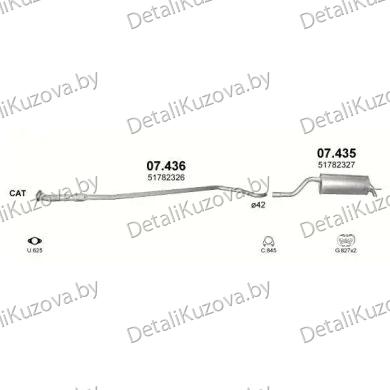 Купить глушитель FIAT PUNTO GRANDE, 05-12