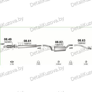 ГЛУШИТЕЛЬ FORD FOCUS
