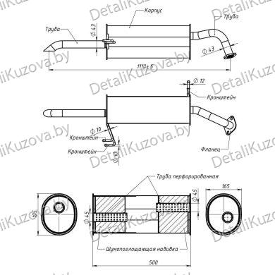 ГЛУШИТЕЛЬ HYUNDAI ACCENT (V), 17-