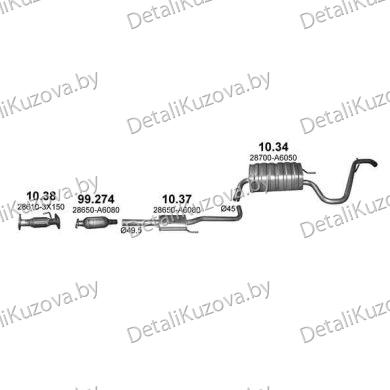Купить глушитель HYUNDAI I30 (II), 12 -
