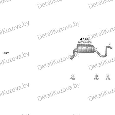 Купить глушитель HYUNDAI I30 (I), 08 - 12
