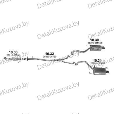 Купить глушитель HYUNDAI SANTA FE (CM), 05 - 12