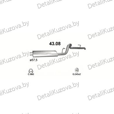 Купить глушитель Jeep Grand Cherokee 4.0-4.0i, 95-98