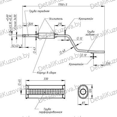 ГЛУШИТЕЛЬ LADA LARGUS (I), 12-