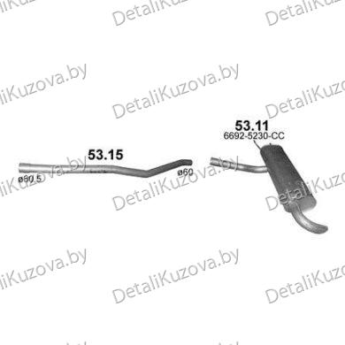 ГЛУШИТЕЛЬ LAND ROVER FREELANDER (II), 06 - 15