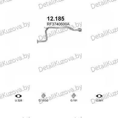 Купить глушитель Mazda 626 2.0 D-2.0 Diesel 97-91
