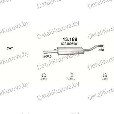 ГЛУШИТЕЛЬ MERCEDES BENZ VIANO (W639), 03 - 10