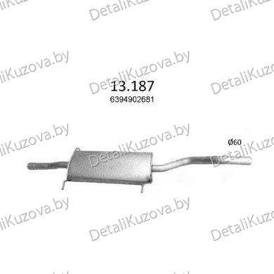 ГЛУШИТЕЛЬ MERCEDES BENZ VITO (W639), 03 - 10