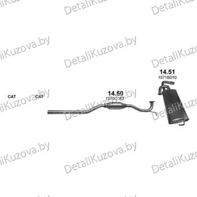 ГЛУШИТЕЛЬ MITSUBISHI ASX (I), 13 -