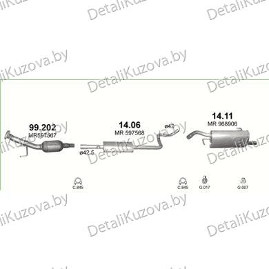 ГЛУШИТЕЛЬ MITSUBISHI COLT