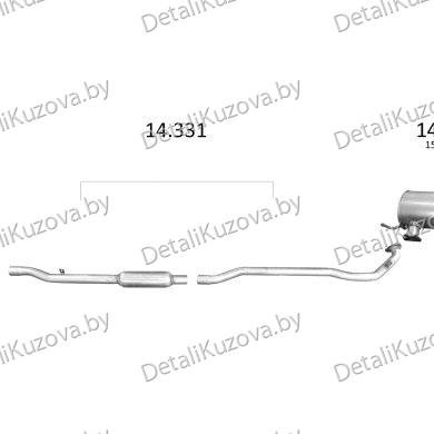 Купить глушитель MITSUBISHI OUTLANDER (III), 15-