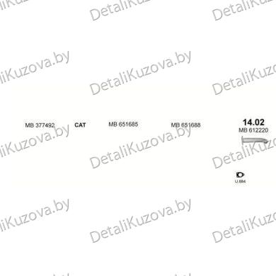 ГЛУШИТЕЛЬ MITSUBISHI PAJERO (II), 91 - 97