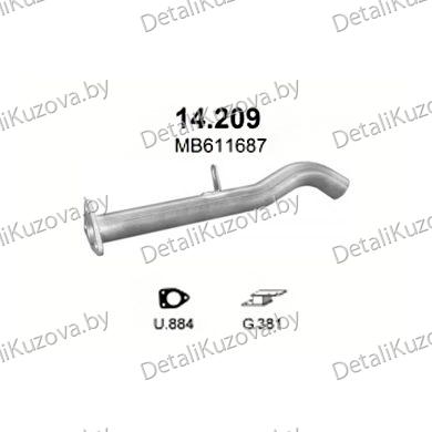 Купить глушитель Mitsubishi Pajero 2.5 D, 3.0-2.5 TD 4x4 3D SWB 2350mm, 2.5 TD 4x4 5D LWB 2695mm, 3.0 4x4 3D SWB 2350mm, 3.0i 4x4 5D LWB 2695mm, 88-96