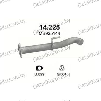 Купить глушитель Mitsubishi Pajero 2.8 D-2.8 TDi 4x4 5D LWB 2725mm, 94-96 