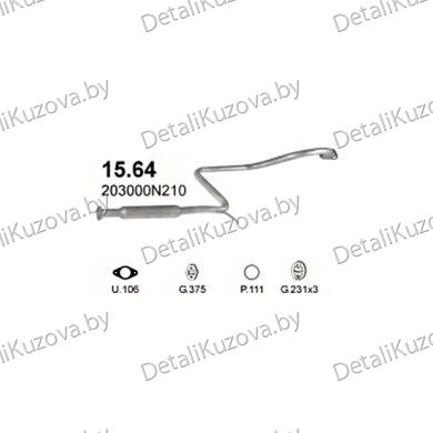 Купить глушитель Nissan Almera 1.4, 1.6-1.4i, 1.6i, 95-00