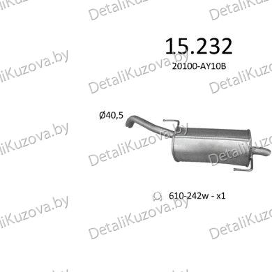 Купить глушитель NISSAN MICRA (K12), 03 - 10