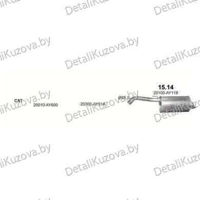 ГЛУШИТЕЛЬ NISSAN MICRA (K12), 03 - 10