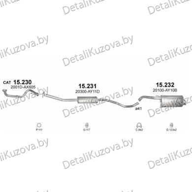 ГЛУШИТЕЛЬ NISSAN MICRA 1.2, 1.4, 1.0