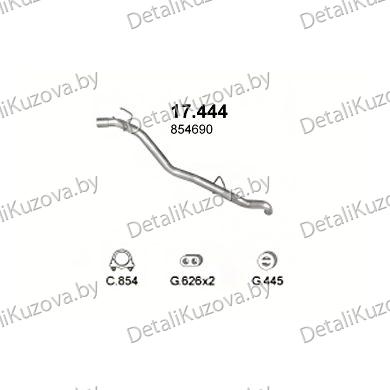 Купить глушитель Opel Frontera А 2.0-2.0i 4x4 SWB 2330mm 2D, 92-95