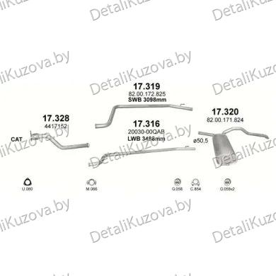 Купить глушитель OPEL VIVARO (I), 02 - 06