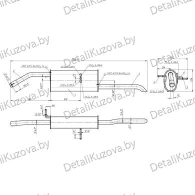 ГЛУШИТЕЛЬ PEUGEOT 408 (I), 11 -