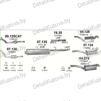 ГЛУШИТЕЛЬ Peugeot 806