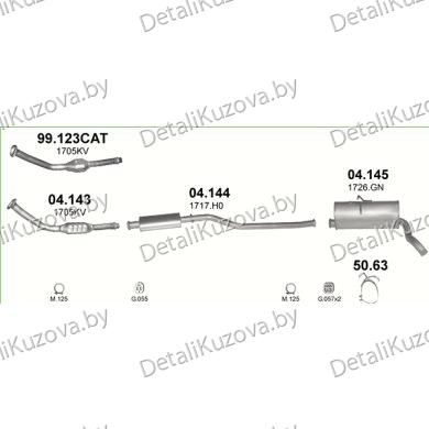 ГЛУШИТЕЛЬ PEUGEOT PARTNER 2.0 D