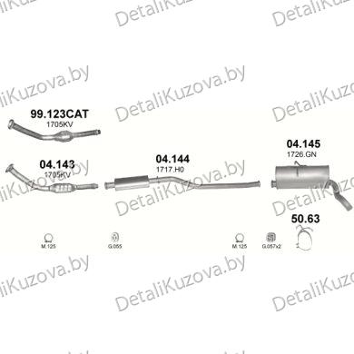 Купить глушитель PEUGEOT PARTNER