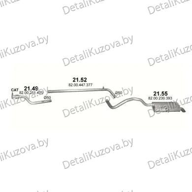 ГЛУШИТЕЛЬ RENAULT GRAND SCENIC (II), 03 - 09