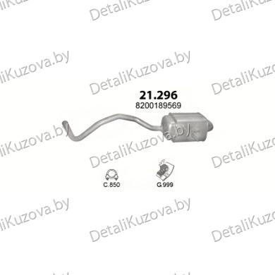 Купить глушитель Renault Scenic II 1.4, 1.5 D, 1.6-1.4i 16V, 1.5 dCi Turbo Diesel, 1.6i 16V, 02-09