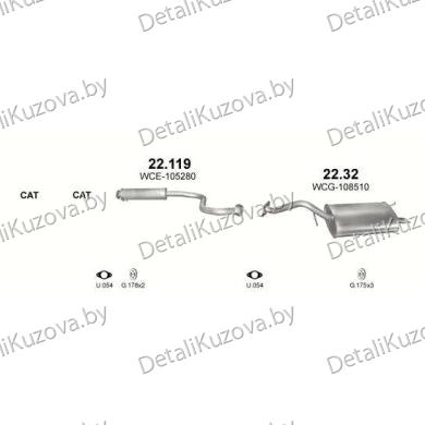 Купить глушитель ROVER 25, 00 - 05