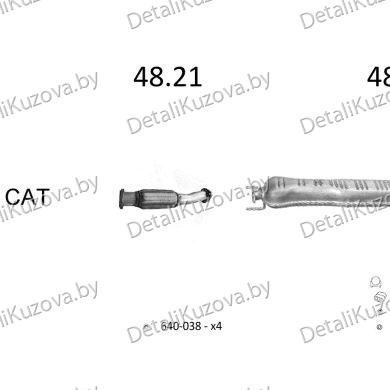 Купить глушитель SAAB 9-5 (I), 97 -