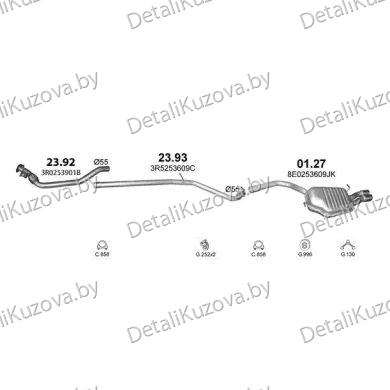 ГЛУШИТЕЛЬ SEAT EXEO (3R2), 08 - 13